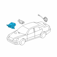 OEM 2004 Lexus LS430 Theft Warning Computer Assembly Diagram - 89730-50150