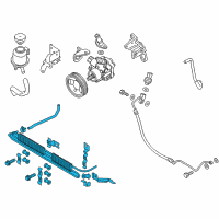 OEM 2021 Nissan Armada Oil Cooler Assembly - Power Steering Diagram - 49790-6JL0A