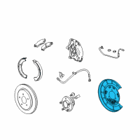 OEM Chevrolet Camaro Plate Asm-Rear Brake Backing Diagram - 23131778