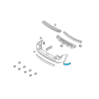 OEM 2011 Mercury Mariner Reflector Diagram - 8E6Z-13A565-A