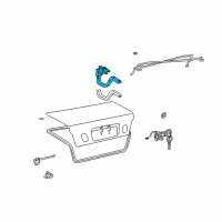 OEM 2002 Lexus GS300 Hinge Assy, Luggage Compartment Door Diagram - 64510-30281