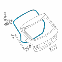 OEM 2013 BMW X1 Trunk Lid Gasket Diagram - 51-76-2-990-474