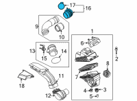 OEM 2022 Hyundai Santa Cruz Air Hose Diagram - 28139P22600