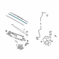 OEM 2020 Kia Rio Wiper Blade Rubber Assembly Diagram - 98361F8000