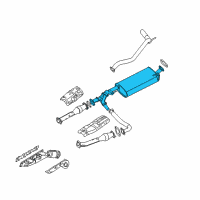 OEM 2008 Nissan Titan MUFFLER Assembly - Exhaust Main Diagram - 20100-9FF0B