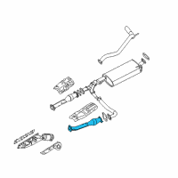 OEM 2010 Nissan Armada Exhaust Tube Assembly, Front Diagram - 20020-ZV50A