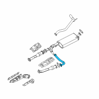 OEM 2005 Nissan Titan Exhaust Tube Assembly, Center Diagram - 20030-7S000