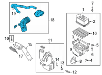 OEM 2022 Kia Seltos Hose Assembly-Air Intake Diagram - 28140Q5300