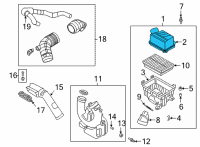 OEM 2022 Kia Seltos Cover-Air Cleaner Diagram - 28111Q5300