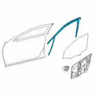 OEM Infiniti Glass Run Rubber-Front Door RH Diagram - 80330-5DA3A