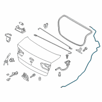 OEM 2013 Kia Rio Cable Assembly-Trunk Lid Release Diagram - 812801W000