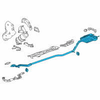 OEM Chevrolet Volt Muffler & Pipe Diagram - 84096823