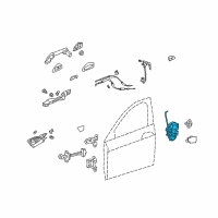 OEM 2012 Honda Accord Latch Assembly, Left Front Door Diagram - 72150-TE0-A12