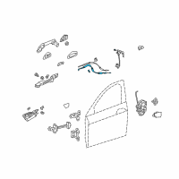 OEM 2011 Honda Accord Cable, Inside Handle Diagram - 72131-TE0-A01