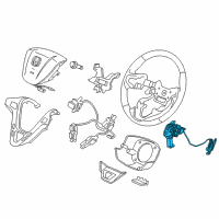 OEM Acura Switch Assembly, Paddle Shift (Medium Gray) Diagram - 78560-STX-A42ZB