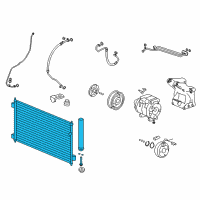 OEM 2017 Honda Accord Condenser Comp Diagram - 80110-T2F-A01