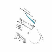 OEM Nissan Pathfinder Windshield Wiper Arm Assembly Diagram - 28881-EA000