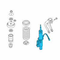 OEM BMW X6 Front Right Suspension Strut Diagram - 37-11-6-794-538