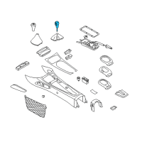 OEM 2007 BMW Z4 Selector Lever Handle, Leath, Plastic Ring Diagram - 25-16-7-523-139