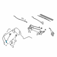 OEM 2004 Honda CR-V Motor, Front Washer Diagram - 76806-S6D-E01