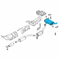 OEM Ford C-Max Rear Muffler Diagram - DM5Z-5230-C