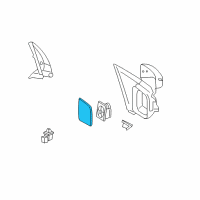 OEM Ford Freestyle Mirror Glass Diagram - 4F9Z-17K707-CA