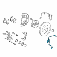 OEM 2014 Toyota Prius Plug-In Front Speed Sensor Diagram - 89542-47030