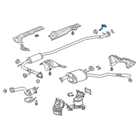 OEM 2019 Honda Clarity Bracket.Exh, FR. Slncr Diagram - 18282-TRW-A00