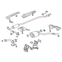 OEM 2020 Honda Clarity Bracket.Exh, RR. Slncr Diagram - 18282-TRW-A10