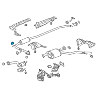 OEM 2019 Honda Clarity Rubber, Exhuast Mounting Diagram - 18215-TRW-A01