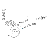 OEM 2014 Nissan Rogue Select Clamp Diagram - 16439-JA00B