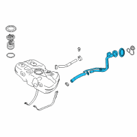 OEM 2019 Nissan Versa Tube Assy-Filler Diagram - 17220-3VZ1A