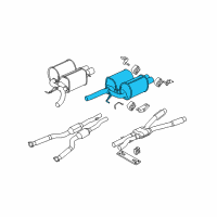 OEM 2006 BMW M5 Exhaust Muffler Rear Left Diagram - 18-10-7-835-961