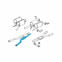 OEM 2008 BMW M5 Rp-Exhaust.Pipe For Cat.Converter. Cylinder. 6-10 Diagram - 18-30-7-835-519