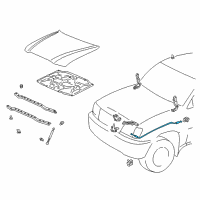 OEM 2007 Toyota Land Cruiser Release Cable Diagram - 53630-60110