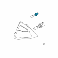 OEM 2010 Lincoln MKZ Back Up Lamp Bulb Socket Diagram - 6E5Z-13411-AA