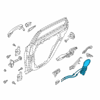 OEM 2018 Hyundai Sonata Latch Assembly-Rear Door, LH Diagram - 81410-C1000