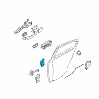 OEM 2001 Nissan Sentra Hinge Assy-Rear Door Diagram - H2401-5M0MA