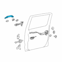 OEM 2016 Toyota Tacoma Handle, Outside Diagram - 69211-0E010-D1