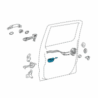 OEM 2016 Toyota Tacoma Handle, Inside Diagram - 69205-04030-C0