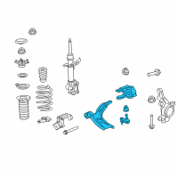 OEM 2013 Honda CR-V Lower Arm Assembly, Right Front Diagram - 51360-T0A-A02