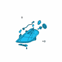 OEM 2011 Nissan Versa Driver Side Headlight Assembly Diagram - 26060-EM30A