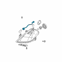 OEM 2012 Nissan Versa Harness Assembly - Head Lamp Diagram - 26038-EM30A