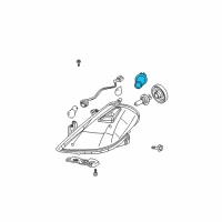 OEM 2017 Nissan Versa Headlamp Socket Assembly Diagram - 26260-EM30A