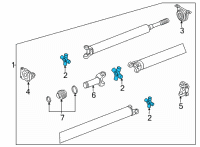 OEM 2005 Ford F-350 Super Duty U-Joint Diagram - BC3Z-4635-B