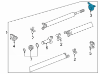 OEM Ford F-250 Super Duty Center Bearing Diagram - E4TZ-4800-A