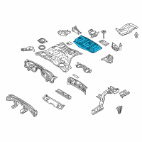 OEM Infiniti Floor-Rear, Rear Diagram - 74514-CD033