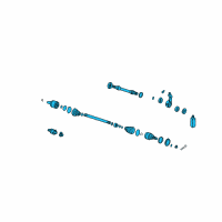 OEM 2002 Hyundai Elantra Shaft Assembly-Drive, RH Diagram - 49500-2D412