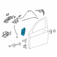 OEM Acura RLX Latch Assembly, Right Front Door Power Diagram - 72110-T0A-A12