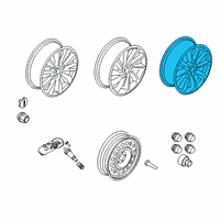 OEM Lincoln Corsair WHEEL ASY Diagram - LJ7Z-1007-G